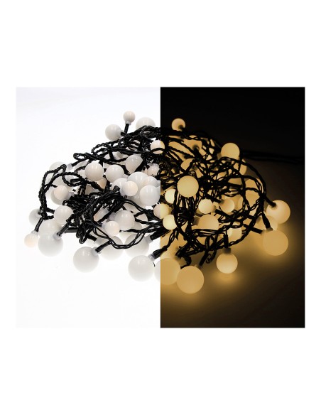 Guirnalda "cherry" led luces de tres medidas 14m 120 leds luz calida exterior