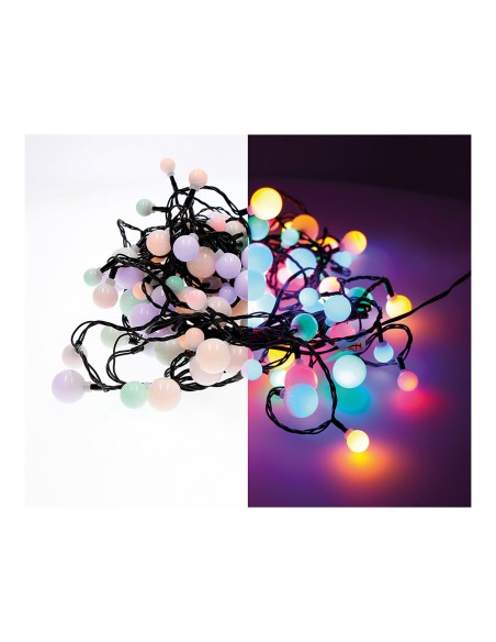 Guirnalda "cherry" led luces de tres medidas 14m 120 leds multicolor exterior