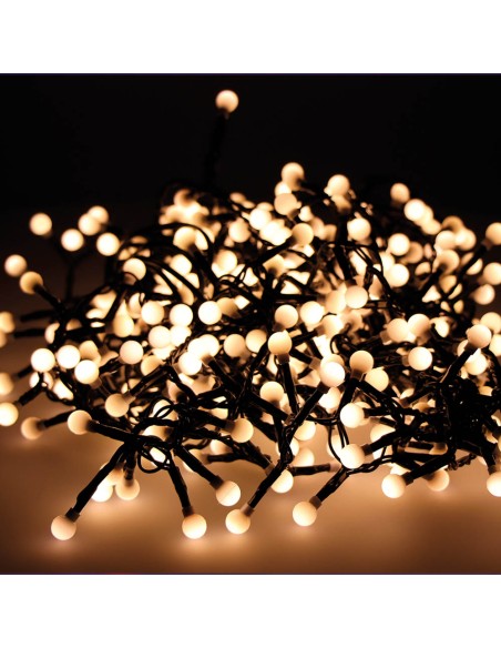 Guirnalda "cherry compact" parpadeante exterior 16m 500 leds luz calida