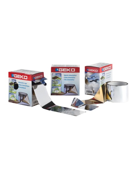 Cinta bimetalica reflectante anti-pajaros 7x1000cm geko