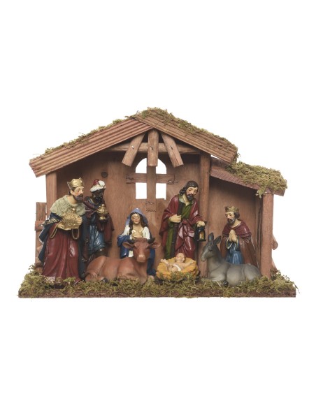 Nacimiento belen 8 figuras 12cm 15x8x13cm