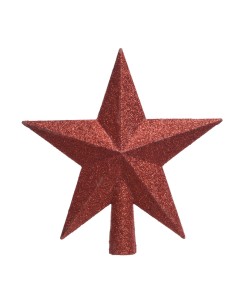 Estrella roja para arbol de navidad 19x4,2x19cm