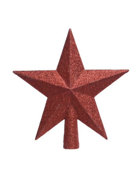 Estrella roja para arbol de navidad 19x4,2x19cm