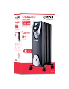 Radiador modelo "black edition" - sin aceite - (6 elementos) - 400/600/1000w - edm 2