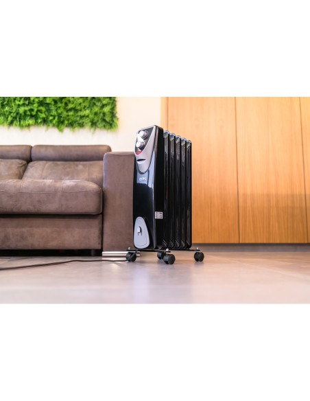 Radiador modelo "black edition" - sin aceite - (6 elementos) - 400/600/1000w - edm