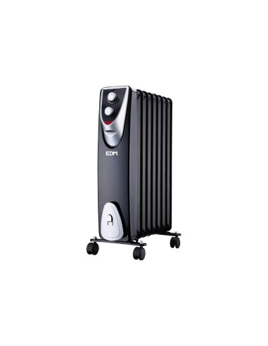 Radiador modelo "black edition" - sin aceite - (8 elementos) - 500-1000-1500w - edm