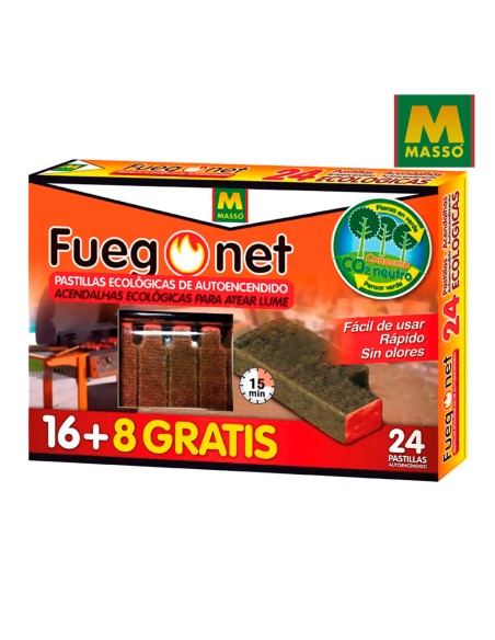 Pastillas de encendido - ecologicas - envase 16 + 8 uds