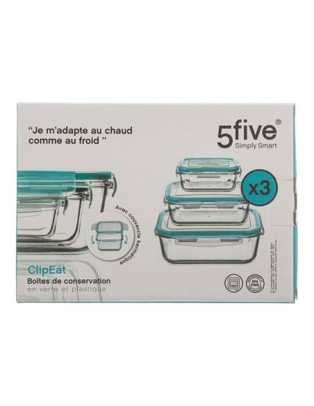 Set 3 fiambreras de cristal tamaños varios
