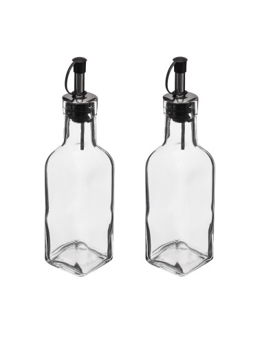 Set aceitera y vinagrera de cristal 16cl