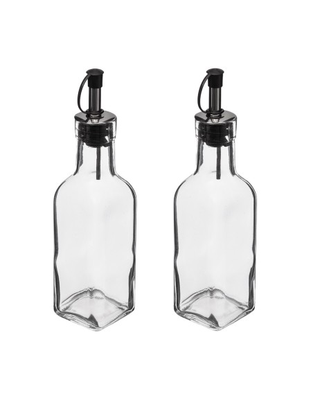 Set aceitera y vinagrera de cristal 16cl
