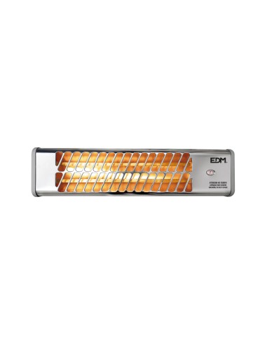 Estufa de baño de cuarzo - modelo cromo - 600-1200w orientable - edm