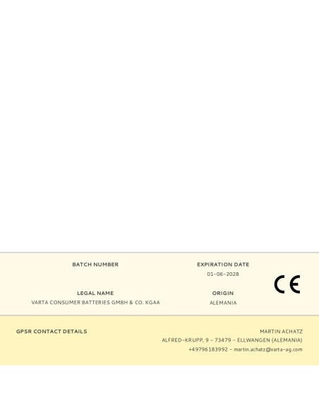 Micro pila de boton silver sr59 - v396 1,55v (blister 1 unid.) ø7,9x2,6mm