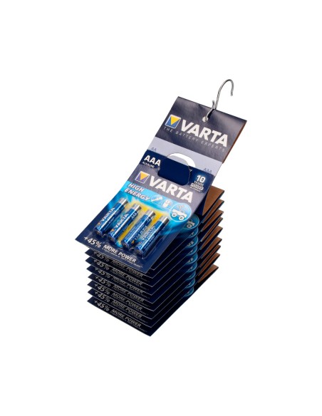 Pila alkalina longlife power aaa - lr03 2 tiras (10 blisters 4 uds) ø10,5x44,5mm precio por blister