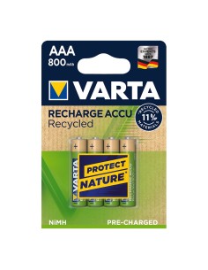 Pila varta recargable accu aaa - hr03 800 ma recycled (blister 4 unid.) ø10,5x44,5mm