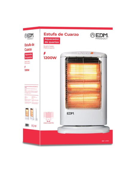 Estufa de cuarzo - modelo economico - anti-vuelco - 400-800-1200w - edm