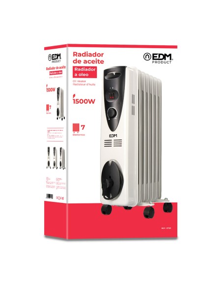 Radiador de aceite - 1500w - (7 elementos) - edm