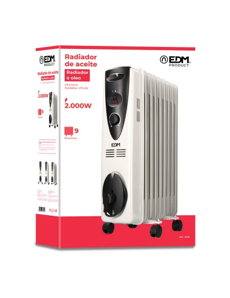 Radiador de aceite - 2000w - (9 elementos) - edm
