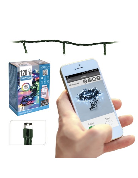 Guirnalda 120 leds multicolor funcion app pitelo vintage 220-240v 17m