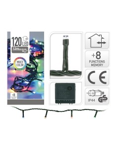 Guirnalda multifuncion 120 leds multicolor 220 12m ip44 2