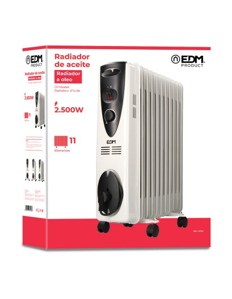 Radiador de aceite - 2500w - (11 elementos) - edm