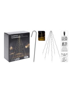 Cortina exterior 120 leds blanco calido especial para arboles 2m (altura)