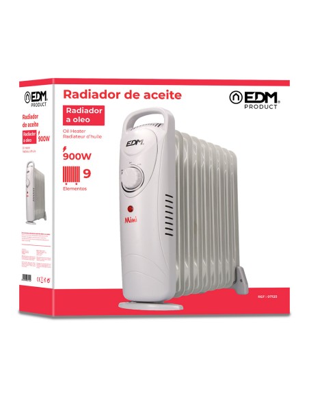 Radiador de aceite modelo junior 900w (9 elementos) edm