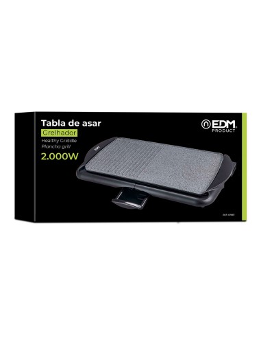 Tabla de asar efecto piedra 2000 w 61,5 x 31 x...
