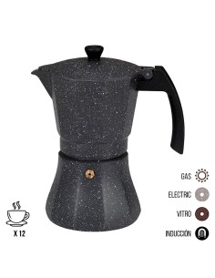 Cafetera de aluminio para inducción 12 tazas
