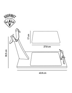 Jamonero top line madera de caucho con base ceramica edm 2
