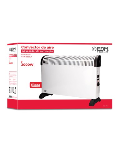 Convector de aire - modelo turbo - 2000w - edm