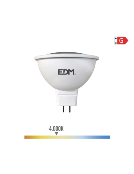 Bombilla dicroica led mr16 (gu5.3) 5 w 12 v 450 lm 4000 k luz dia ø5 x 5 cm