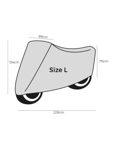 Funda para proteger motos talla l 228x124cm 2