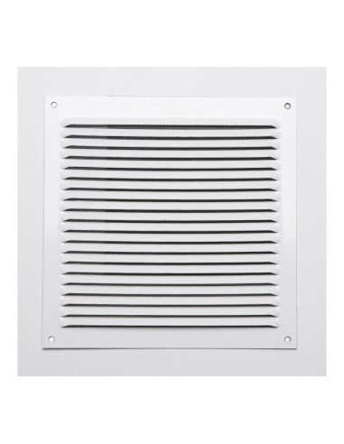 Rejilla s/borde de aluminio 0.6 blanco lacado 170x170mm