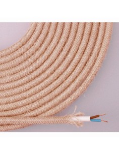 Cable de cuerda de yute tejida y enfundada 2 x 0,75mm 25m euro/m