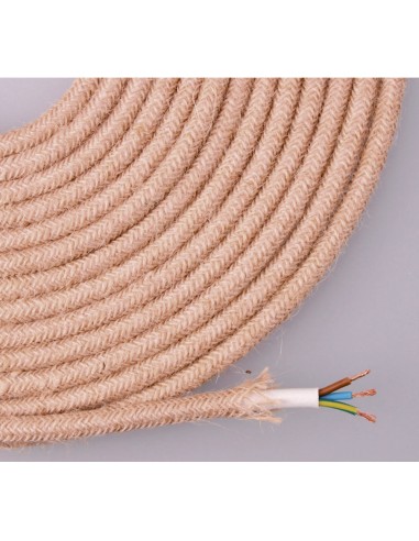 Cable de cuerda de yute tejida y enfundada 3 g 0,75mm 25m euro/m