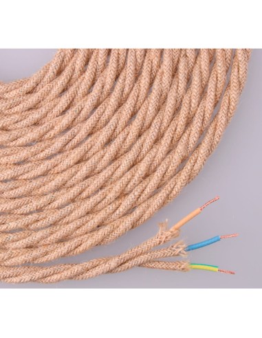 Cable de cuerda de yute tejida y trenzada 3 g 0,75mm 25m euro/m