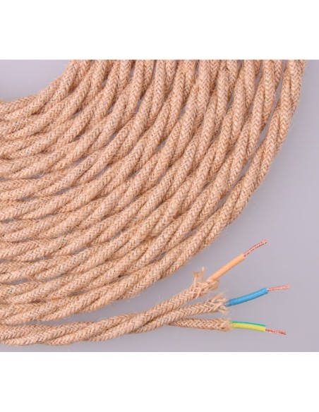 Cable de cuerda de yute tejida y trenzada 3 g 0,75mm 25m euro/m