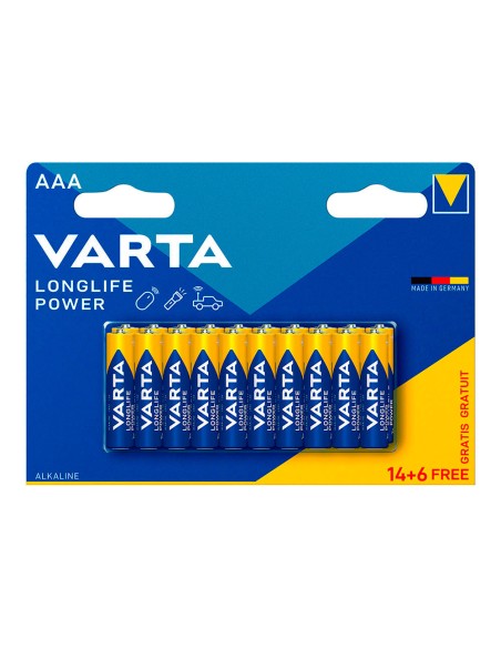 Pila alkalina longlife power aaa - lr03 (blister 14+6 uds) ø10,5x44,5mm