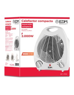 Calefactor compacto - vertical. color blanco- 1000-2000w - edm 2