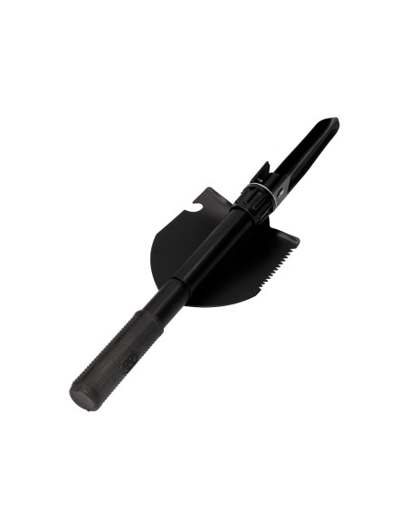 Mini pala plegable multifuncional de acero color negro 9,5x41,5cm