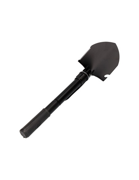 Mini pala plegable multifuncional de acero color negro 9,5x41,5cm