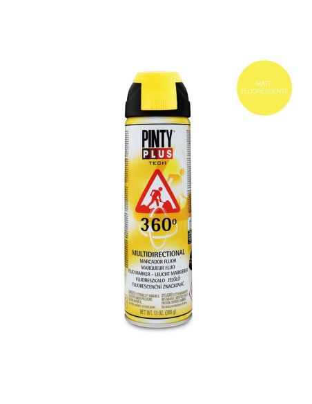 Pintura en spray pintyplus tech 650cc marcador 360° amarillo t146