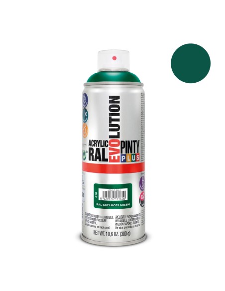Pintura en spray pintyplus evolution 520 cc ral 6005 verde musgo