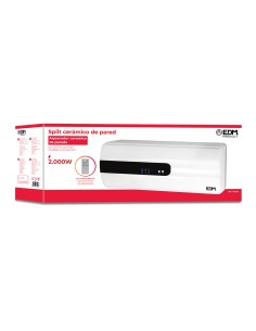 Calefactor split ceramico - 1000-2000w - con mando distancia - edm 2