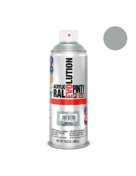Pintura en spray pintyplus evolution 520 cc ral 7042 gris tráfico