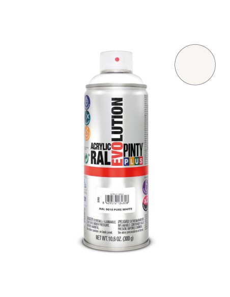 Pintura en spray pintyplus evolution 520 cc ral 9010 blanco puro