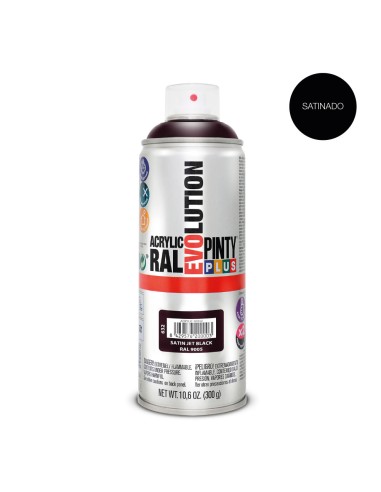Pintura en spray pintyplus evolution 520 cc ral 9005 negro intenso satinado