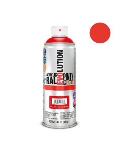 Pintura en spray pintyplus evolution 520 cc ral 3002 rojo carmín