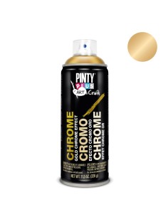 Pintura en spray pintyplus art & craft 520cc efecto cromo oro c151