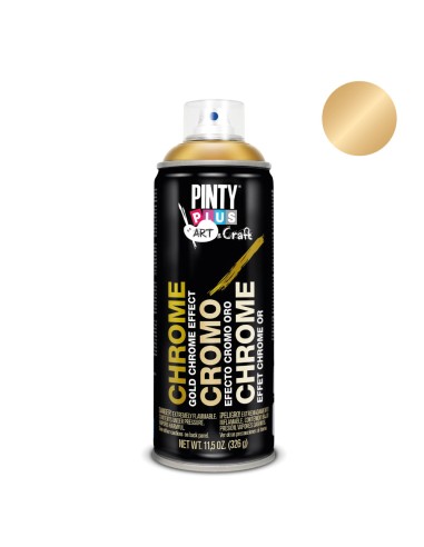 Pintura en spray pintyplus art & craft 520cc efecto cromo oro c151